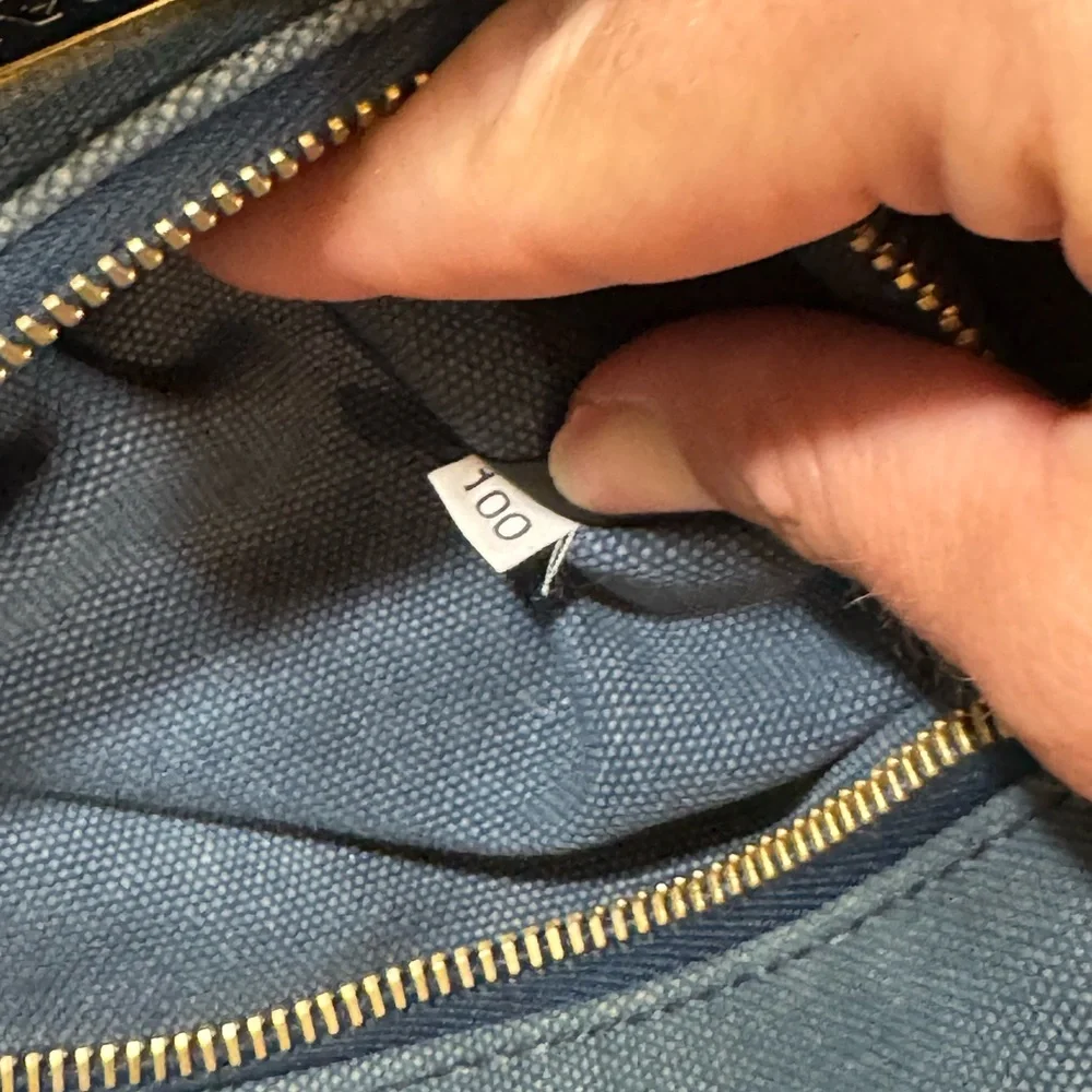 🛑 SOLD 🛑 Prada Blue Denim Canapa Tote Bag | Authentic Prada Logo Handbag COA - Picture 5 of 17